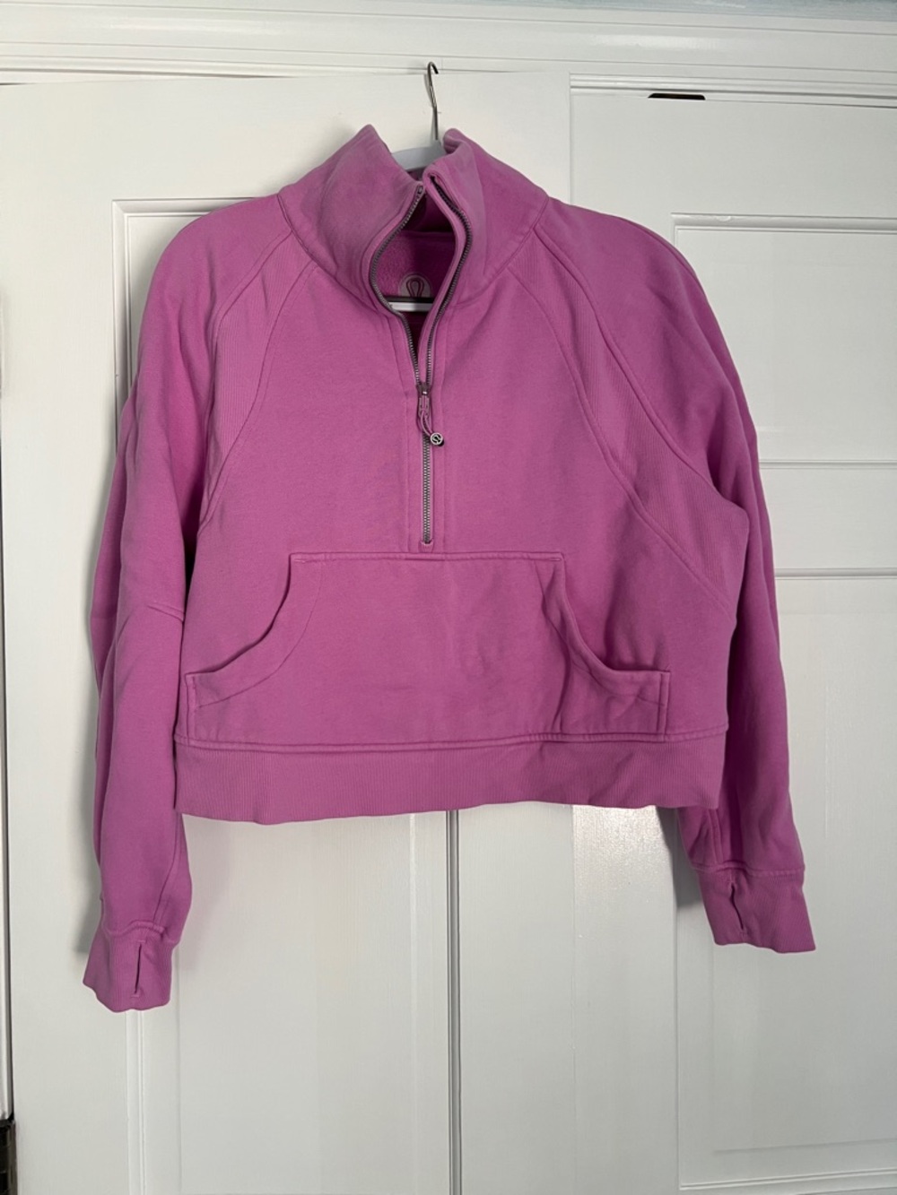 Lululemon scuba cropped half zip funnel neck